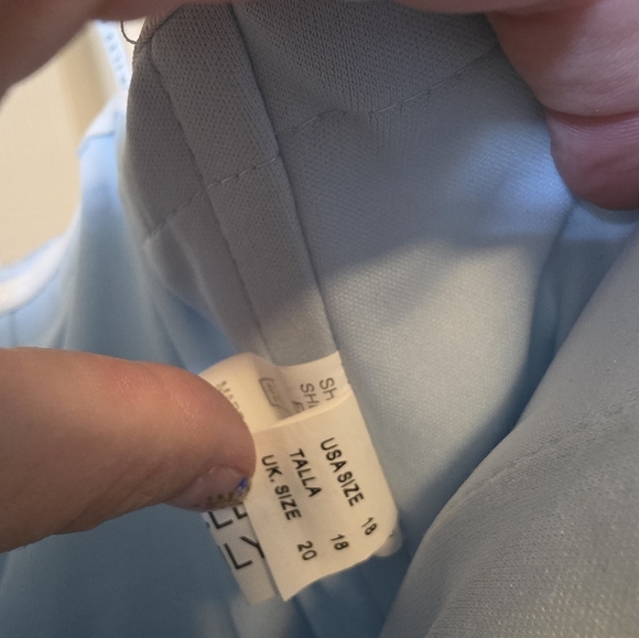 Morilee sz 18 NWT Light Blue & Silver Sequin Strapless Sweetheart Prom Dress - Picture 10 of 10